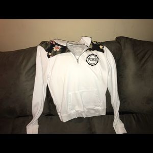 victoria’s secret love pink 1/4 zip